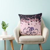 Mr and Mrs Wedding Throw Pillow with Star Backgrou クッション (椅子)