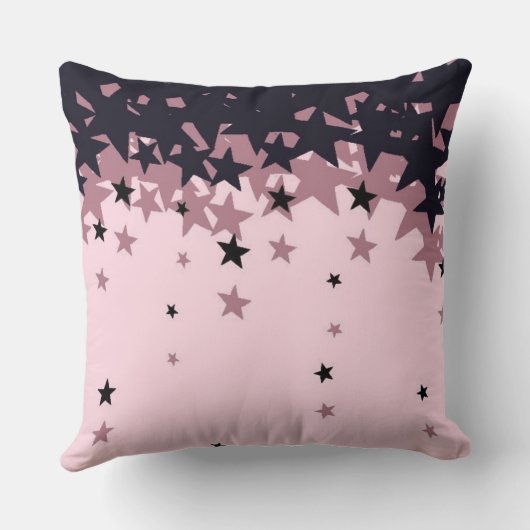 Mr and Mrs Wedding Throw Pillow with Star Backgrou クッション (裏面)