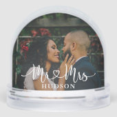 Mr and Mrs White Script Wedding Photo (裏面)