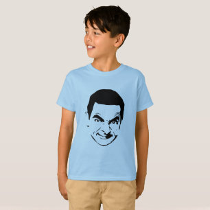 Mr Bean顔ステンシルアーポップ・アートのト Tシャツ