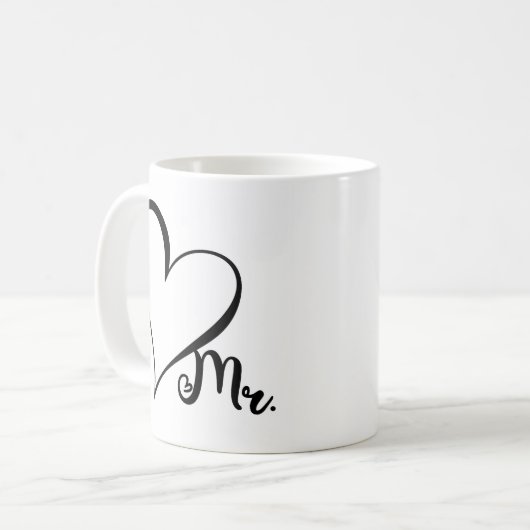Mr. Black Heart Mug コーヒーマグカップ (正面左)