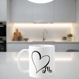 Mr. Black Heart Mug コーヒーマグカップ