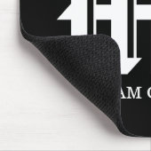 MR Black & White Name Monogram マウスパッド (コーナー)