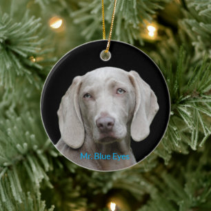Mr Blue Eyes Photo Weimaraner パーソナライズされた Dog セラミックオーナメント