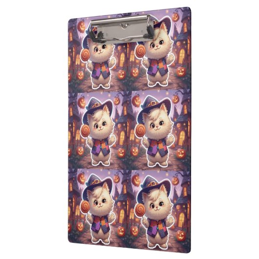 Mr. Bluffy – ハロウィーンの優しいブルーフマスター クリップボード (左)