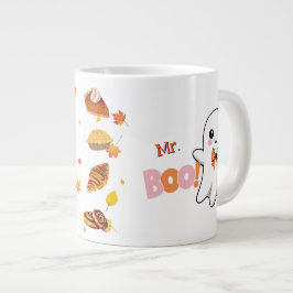Mr Boo幽霊カスタマイズ可能なマグカップとベーカリーの扱い ジャンボコーヒーマグカップ