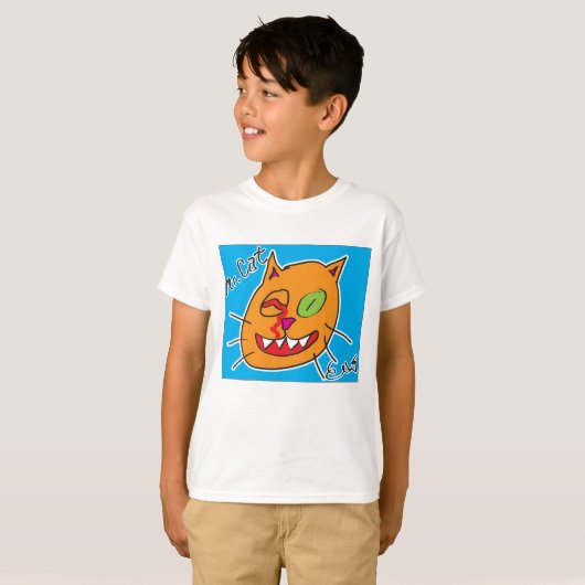 Mr Cat by Eli – キッズTシャツ Tシャツ (正面フル)