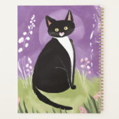 Mr. Chonk | Tuxedo Cat Purple Watercolor プランナー手帳 (裏面)