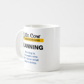 Mr. Cow Mug – プランニング コーヒーマグカップ (正面左)