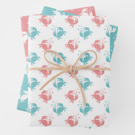 Mr. Crab Wrapping Paper Flat Sheet Set of 3 ラッピングペーパーシート