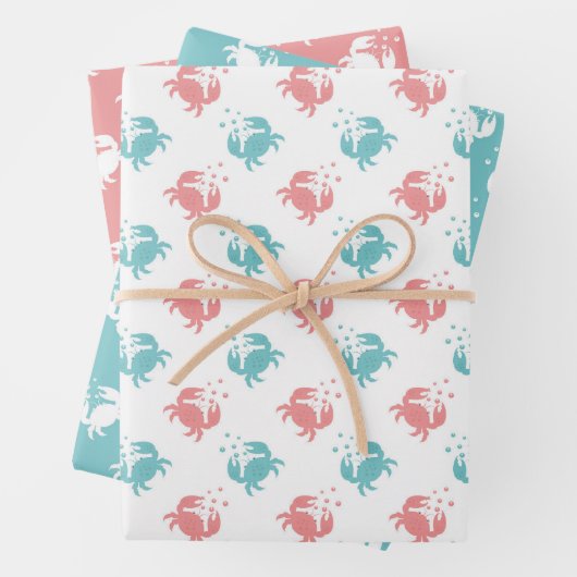 Mr. Crab Wrapping Paper Flat Sheet Set of 3 ラッピングペーパーシート (インサイチュ)