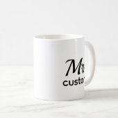 Mr Custom Personalized Name Mug – Classic Minimali コーヒーマグカップ (正面右)
