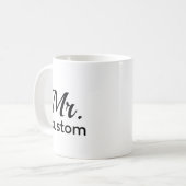Mr Custom Personalized Name Mug – Classic Minimali コーヒーマグカップ (正面左)