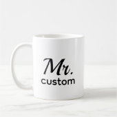 Mr Custom Personalized Name Mug – Classic Minimali コーヒーマグカップ (左)