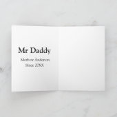 Mr Daddy since add year name parents father name g カード (内部)