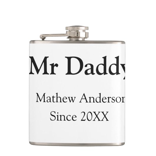 Mr Daddy since add year name parents father name g フラスク (正面)
