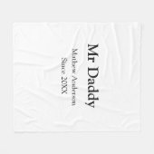 Mr Daddy since add year name parents father name g フリースブランケット (正面(横))