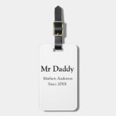 Mr Daddy since add year name parents father name g ラゲッジタグ (正面縦)