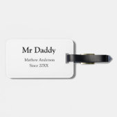 Mr Daddy since add year name parents father name g ラゲッジタグ (裏面横)