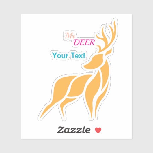 Mr. Deer Graphic – Rustic Woodland Style シール (シート)