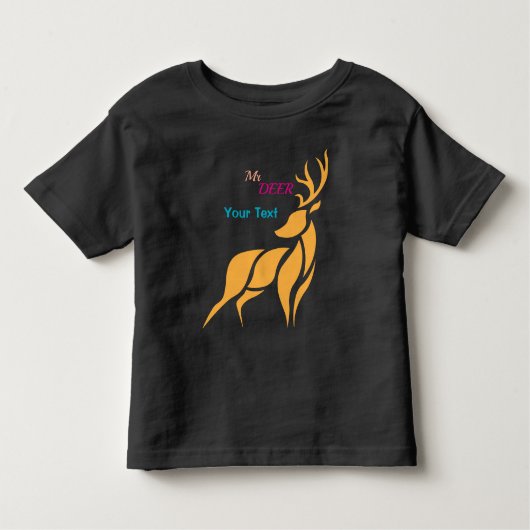 Mr. Deer Graphic – Rustic Woodland Style トドラーTシャツ (正面)