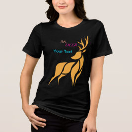 Mr. Deer Graphic – Rustic Woodland Style トライブレンドTシャツ