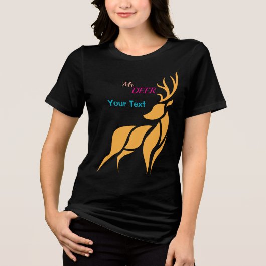 Mr. Deer Graphic – Rustic Woodland Style トライブレンドＴシャツ (正面)