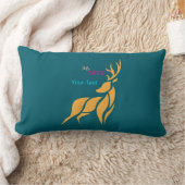 Mr. Deer Graphic – Rustic Woodland Style ランバークッション (ブランケット)