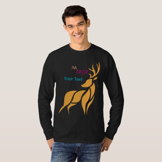 Mr. Deer Graphic – Rustic Woodland Style Tシャツ (正面フル)