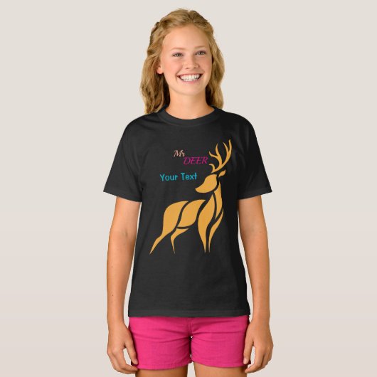 Mr. Deer Graphic – Rustic Woodland Style Tシャツ (正面フル)