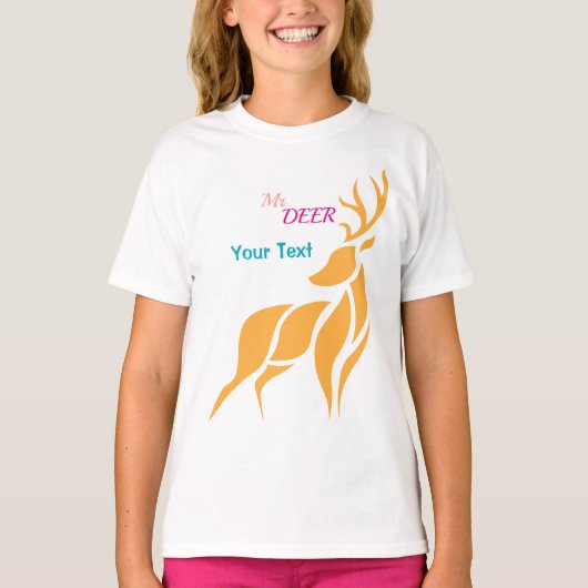 Mr. Deer Graphic – Rustic Woodland Style Tシャツ (正面)