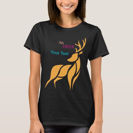 Mr. Deer Graphic – Rustic Woodland Style Tシャツ (正面)