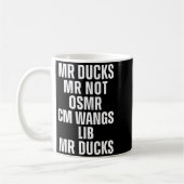 Mr Ducks Mr Not Duck Joke Phonetic Puzzle コーヒーマグカップ (左)