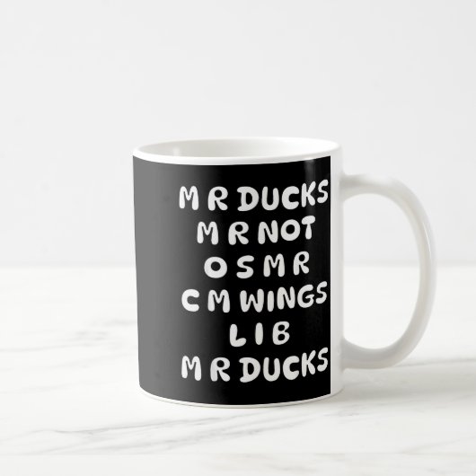 Mr Ducks Mr Not Osar Cm Wings Funny Duck  コーヒーマグカップ (右)
