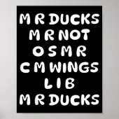 Mr Ducks Mr Not Osar Cm Wings Funny Duck  ポスター (正面)