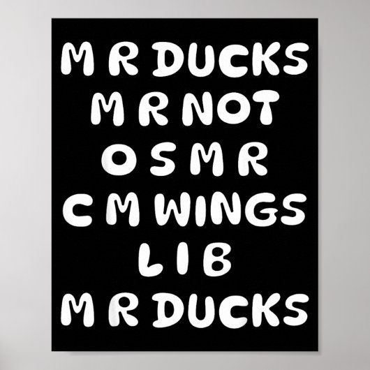 Mr Ducks Mr Not Osar Cm Wings Funny Duck  ポスター (正面)