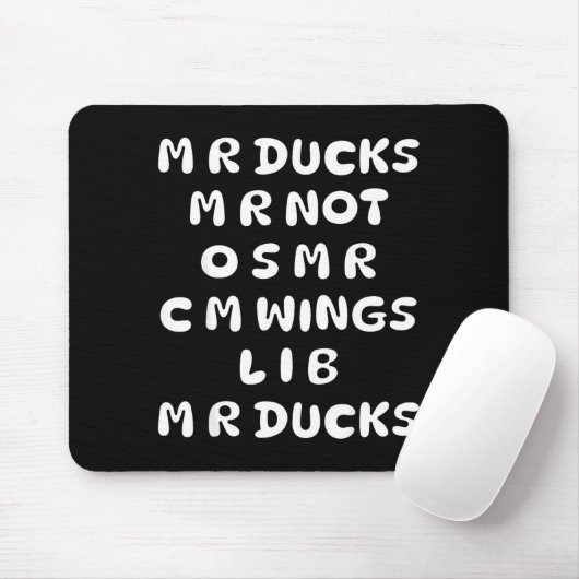 Mr Ducks Mr Not Osar Cm Wings Funny Duck  マウスパッド (マウス)