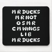Mr Ducks Mr Not Osar Cm Wings Funny Duck  マウスパッド (正面)