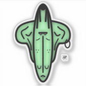 Mr Ears – 漫画顔v1 シール (正面)