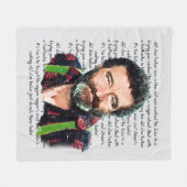 Mr Edwards Little House on the Prairie フリースブランケット (正面(横))