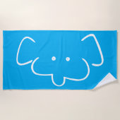 Mr Elephant ビーチタオル (正面)