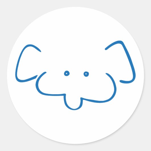 Mr Elephant ラウンドシール (正面)