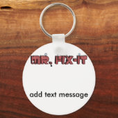 Mr Fix-It Wooden (文字デザイン爪、 ネイル付) キーホルダー (正面)