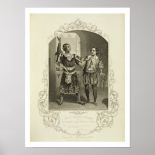 Mr G. V. Brooke as Othello and James Bennett as Ia ポスター