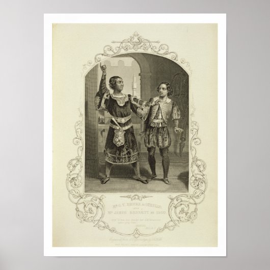 Mr G. V. Brooke as Othello and James Bennett as Ia ポスター (正面)