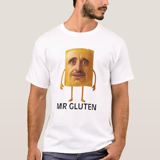 Mr Gluten Bread Joke t shirt Tシャツ (正面)