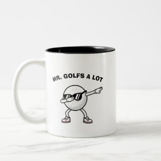 MR. GOLFS A LOT,Funny Golf ツートーンマグカップ
