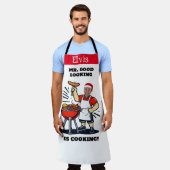 Mr Good Looking Photo Apron, Personalized Xmas エプロン (着用した状態)