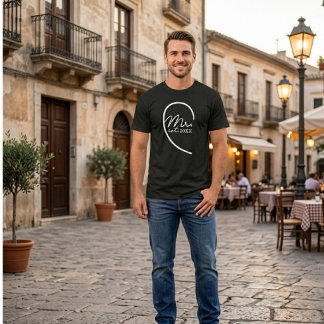 Mr. Groom Just Married | 新婚ハネムーン カップル Tシャツ