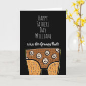 Mr. Grumpy Pantsカスタマイズ可能な父の日 カード (黄色い花)